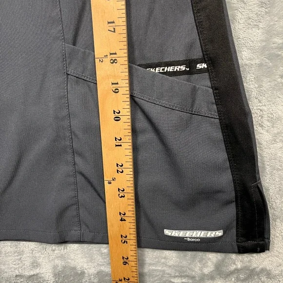 Skechers by Barco Scrub Set Women Gray Black Navy 3 Piece Bundle V-Neck Jogger S - Picture 6 of 16